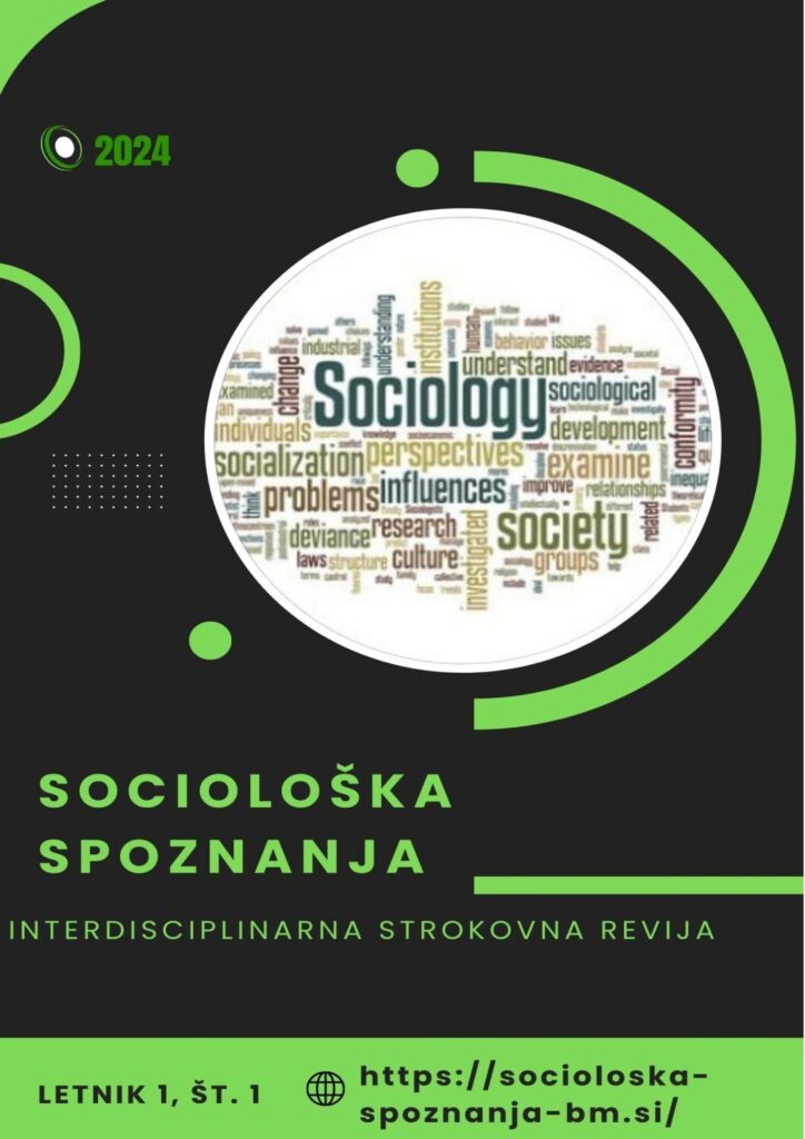 Sociološka spoznanja – letnik 1, št. 1., 2024
